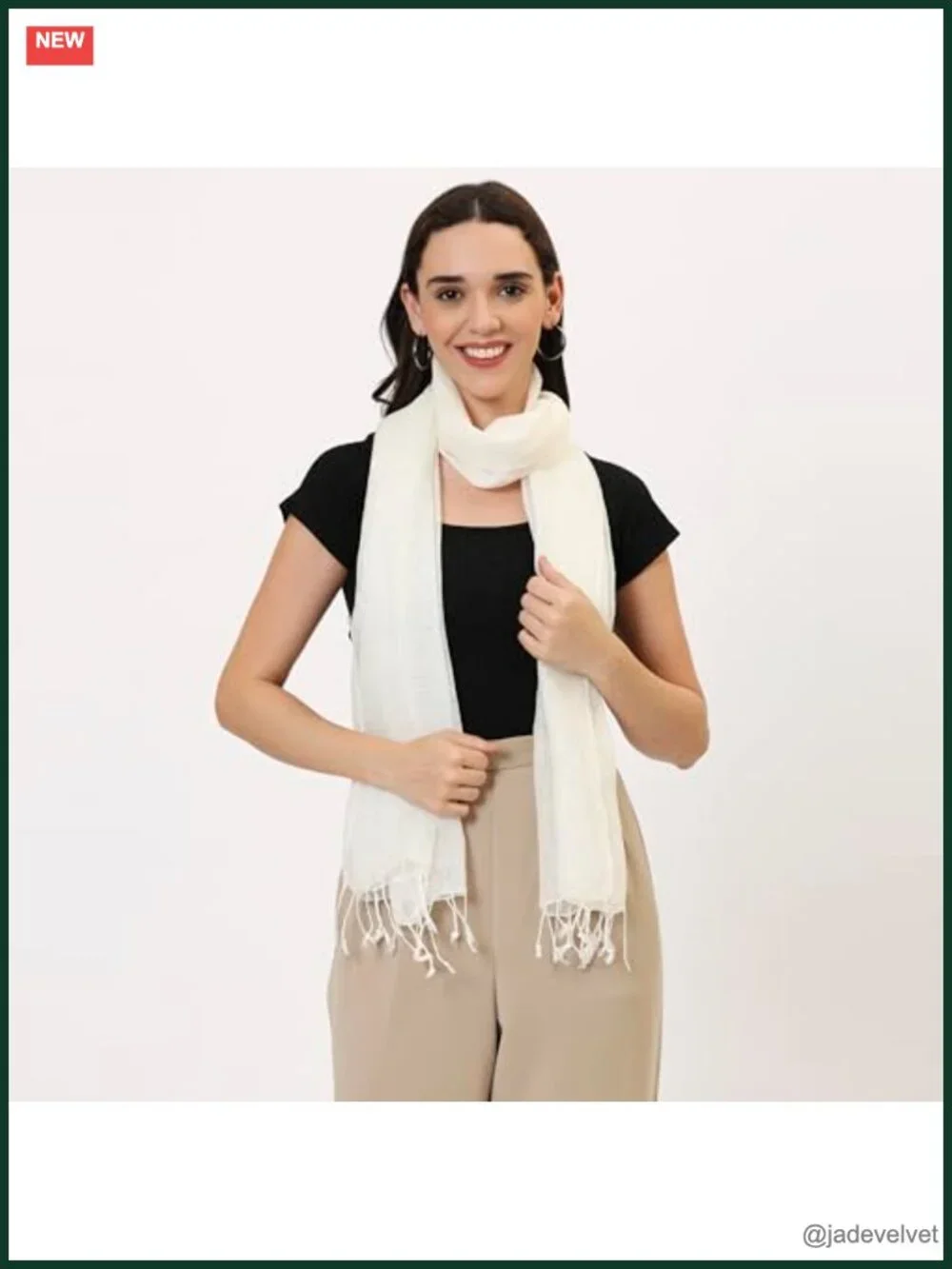 100% Linen Lightweight Scarf - Breathable Wrap for Travel